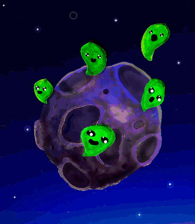 Leaves Jumping On The Moon